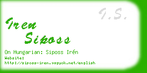 iren siposs business card